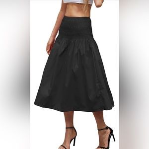BLOGGERS FAV. Chic Black Midi Skirt / Strapless Dress XS/S NWT